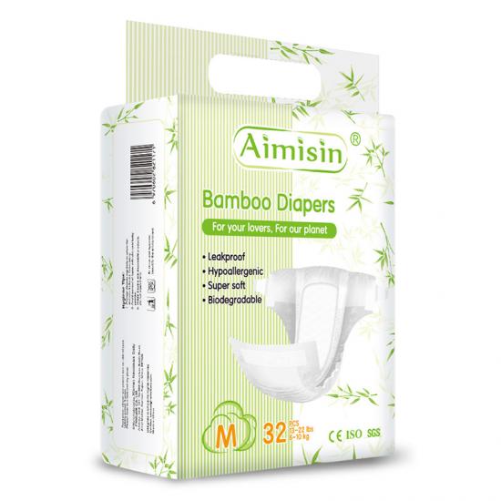Private lable biodegradable bamboo baby diapers